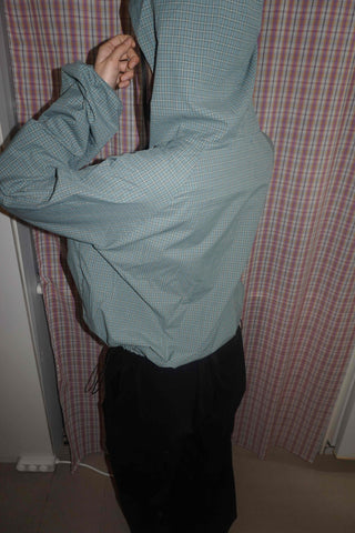 Minimal Check Side Pocket Short Windbreaker