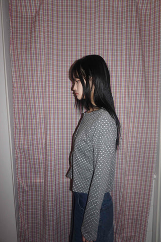 Mini Dot Crop Cardigan