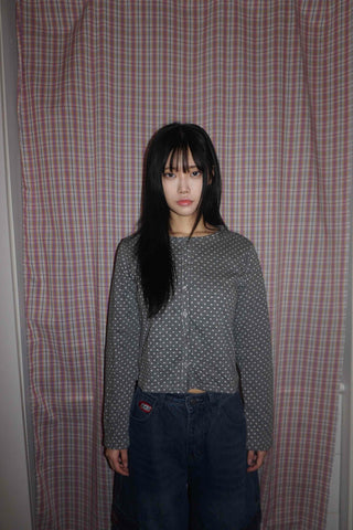 Mini Dot Crop Cardigan