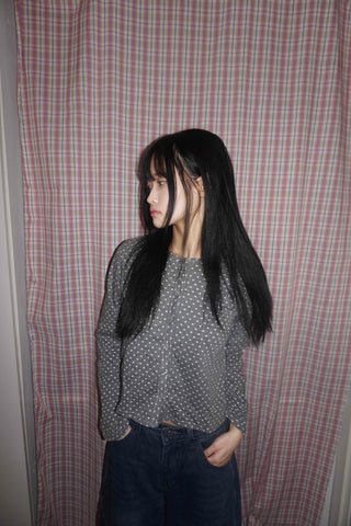 Mini Dot Crop Cardigan