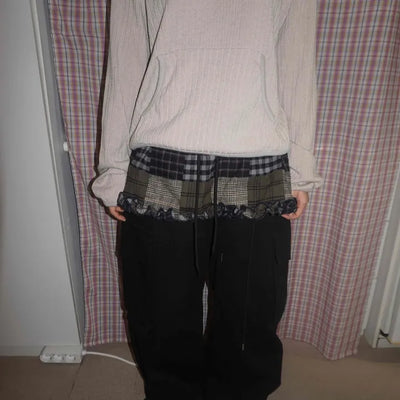 Check Frill Layered Skirt