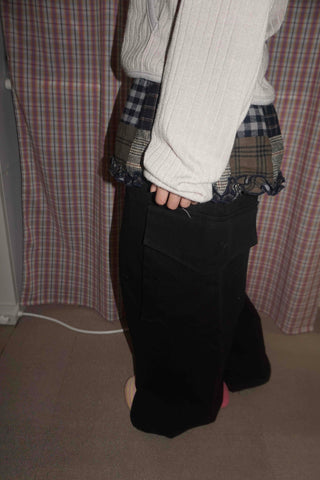 Check Frill Layered Skirt