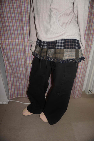 Check Frill Layered Skirt