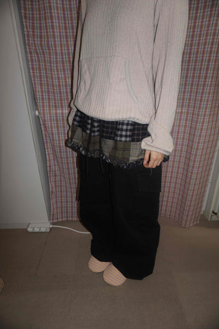 Check Frill Layered Skirt