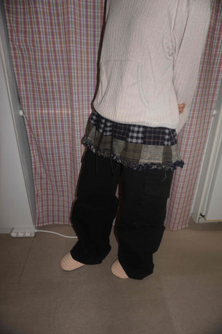 Check Frill Layered Skirt
