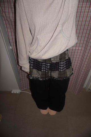 Check Frill Layered Skirt