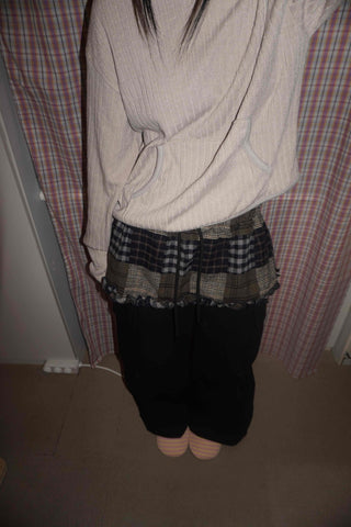 Check Frill Layered Skirt