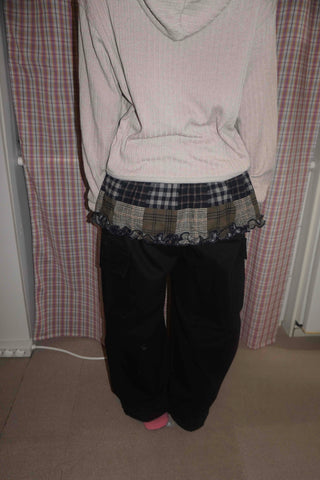 Check Frill Layered Skirt