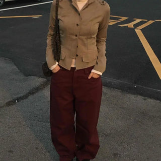 Vintage Mood Balloon Fit Semi-Baggy Pants
