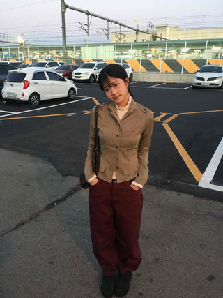 Vintage Mood Balloon Fit Semi-Baggy Pants