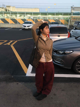 Vintage Mood Balloon Fit Semi-Baggy Pants