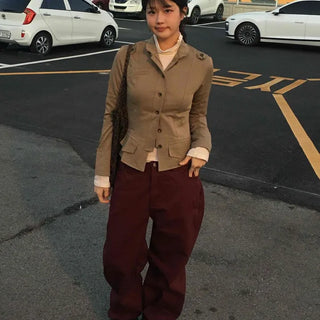 Vintage Mood Balloon Fit Semi-Baggy Pants