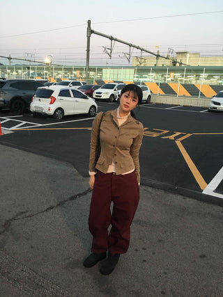 Vintage Mood Balloon Fit Semi-Baggy Pants