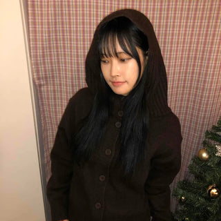 Simple Fit Button Knit Hooded Cardigan