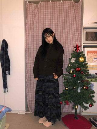 Simple Fit Button Knit Hooded Cardigan