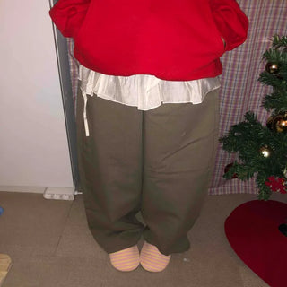 Boxy Fit Oversized Cotton Long Pants