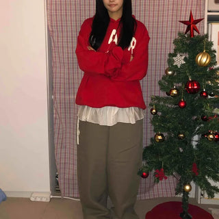 Boxy Fit Oversized Cotton Long Pants