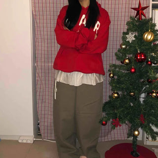 Boxy Fit Oversized Cotton Long Pants