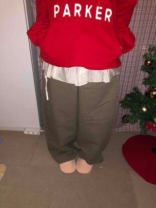 Boxy Fit Oversized Cotton Long Pants