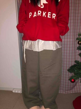 Boxy Fit Oversized Cotton Long Pants