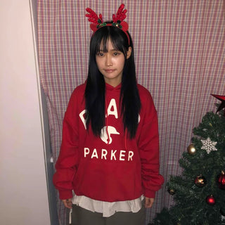 Lettering Print Oversized Hoodie
