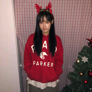 Lettering Print Oversized Hoodie