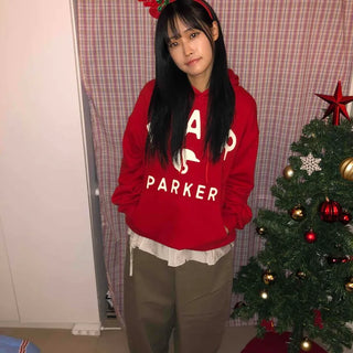 Lettering Print Oversized Hoodie