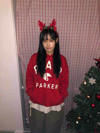 Lettering Print Oversized Hoodie