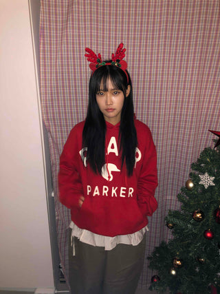 Lettering Print Oversized Hoodie