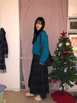 Vintage Round Neck Knit Cardigan