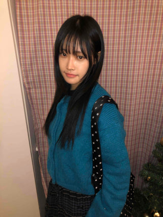 Vintage Round Neck Knit Cardigan