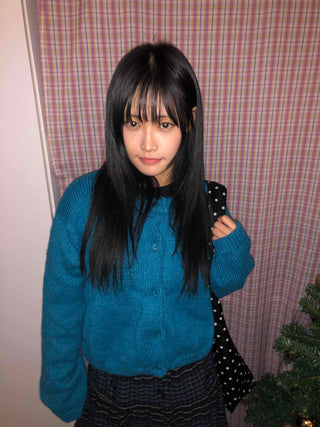 Vintage Round Neck Knit Cardigan