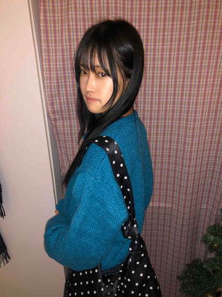 Vintage Round Neck Knit Cardigan