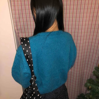 Vintage Round Neck Knit Cardigan