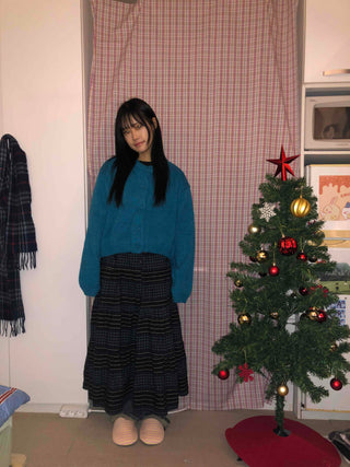 Vintage Round Neck Knit Cardigan
