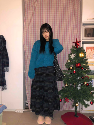 Vintage Round Neck Knit Cardigan