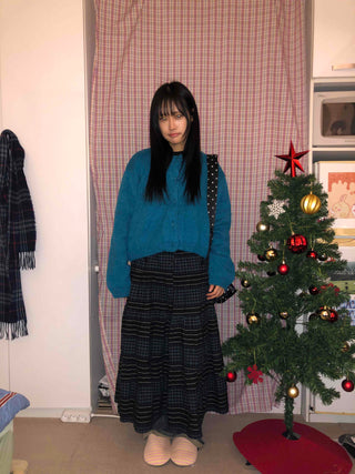 Vintage Round Neck Knit Cardigan