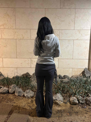 Layered Wrap Skirt Bootcut Pants