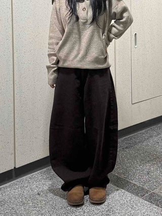 Check Cargo Back Pocket Wide Pants