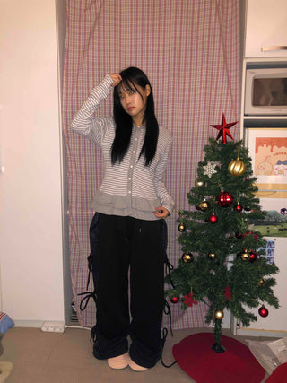 Side Point String Long Pants