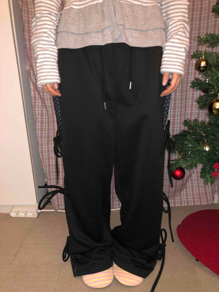 Side Point String Long Pants