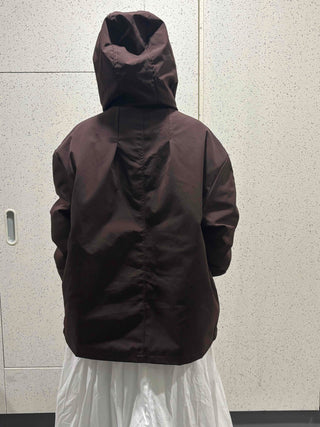 Check Loose Fit Quilted Hooded Jumper
