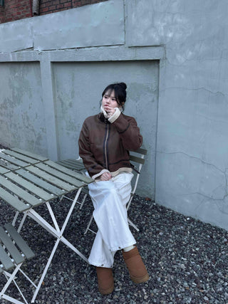 Natural Wash Balloon Fit Wide Pants