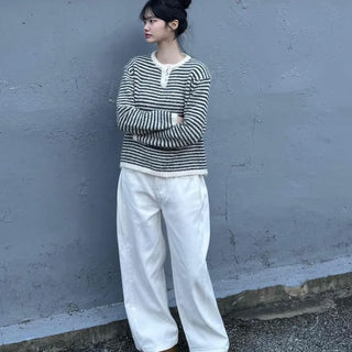 Natural Wash Balloon Fit Wide Pants