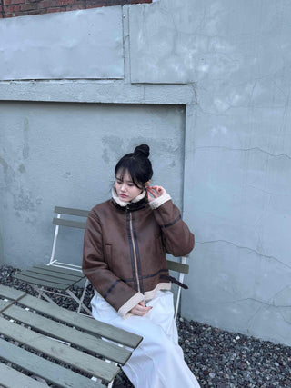 Casual Loose Fit Shearling Jacket