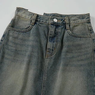 Molly Vintage Washed Denim Long Skirt