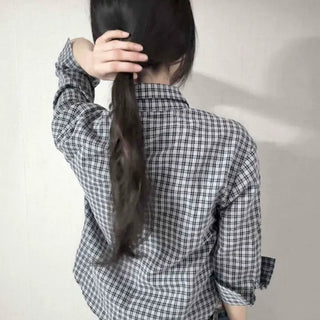 Standard Fit Check Loose Collar Shirt
