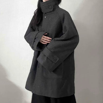 Big Collar A-Line Oversized Quilted Coat