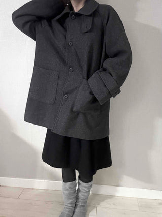 Big Collar A-Line Oversized Quilted Coat