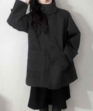 Big Collar A-Line Oversized Quilted Coat